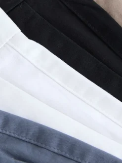 Noir/vintage bleu/blanc/champignon - Ajustement droit - Short chino extensible 4 Pack