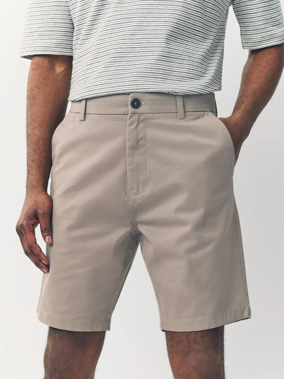 Noir/vintage bleu/blanc/champignon - Ajustement droit - Short chino extensible 4 Pack