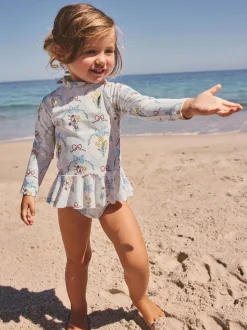 Nœud bleu/blanc - Ensemble de natation Sunsafe (3mths-7yrs)