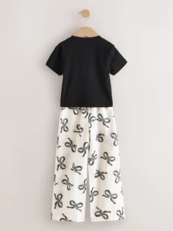 Nœud noir/écru - Lot de 1 pyjamas à bas tissé (3-16ans)