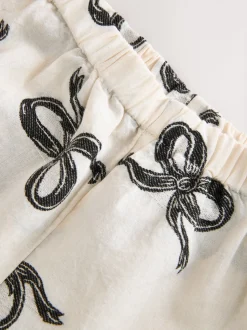 Nœud noir/écru - Lot de 1 pyjamas à bas tissé (3-16ans)