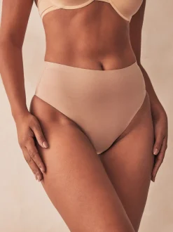 Nude - Culotte de coton mélangé de qualité supérieure avec contrôle de l'abdomen