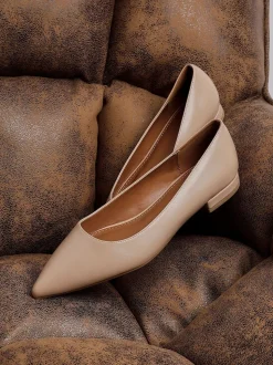 Nude - Linzi Orian Ballet à bout pointu Chaussures plates