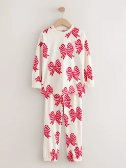 nœuds/coeurs rouges - Lot de 3Joggings pyjama (3-16ans)