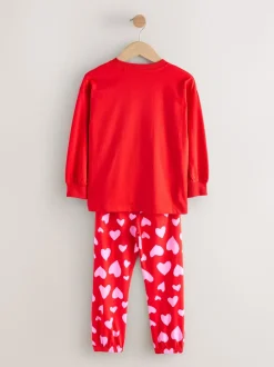 nœuds/coeurs rouges - Lot de 3Joggings pyjama (3-16ans)