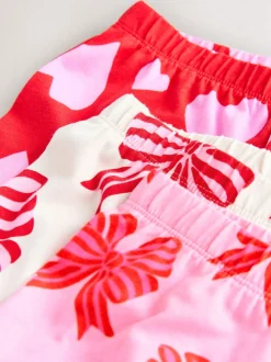 nœuds/coeurs rouges - Lot de 3Joggings pyjama (3-16ans)