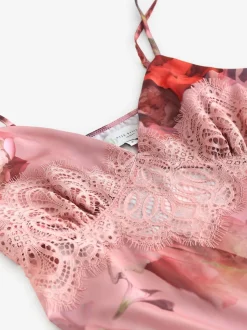 Nuisette B by Ted Baker Winter Glow en dentelle de satin rose