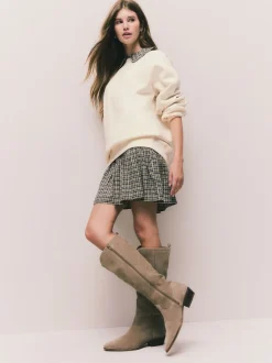 Off White écru - Sweat-shirt épais décontracté à Col rond