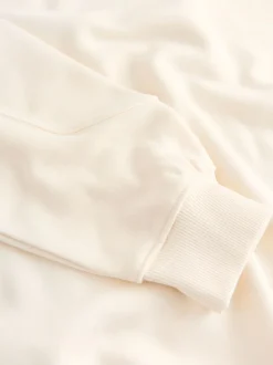 Off White écru - Sweat-shirt épais décontracté à Col rond