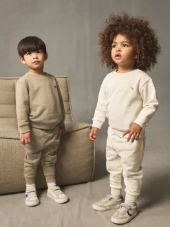 Off White/ciment - Ensemble sweat-shirt et jogging, lot de 2 (3mois-7ans)