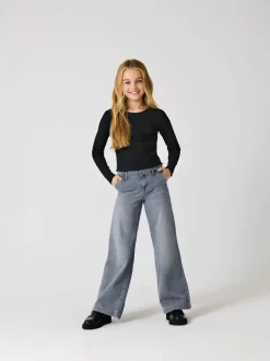 ONLY KIDS Gris Ample Taille ajustable 100% Coton Jeans