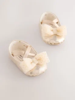 Or - Chaussures d’occasion à nœud bébé (0-18mois)