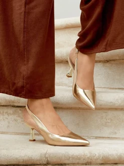 Or - Linzi Presley Stiletto Pointed Escarpins et talons