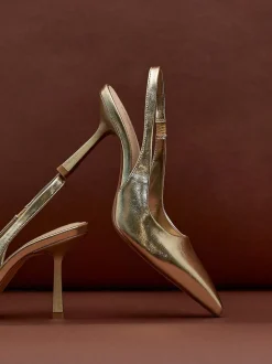 Or - Linzi talons de cour à bride arrière Dash