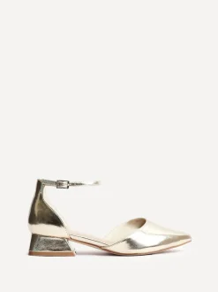 Or - Linzi talons larges Dolly à petit talon