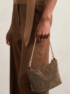 Or - Pochette à bracelet en cristal Reiss Leah