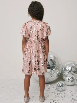Or - Robe de fête à paillettes (3-16ans)