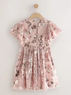 Or - Robe de fête à paillettes (3-16ans)