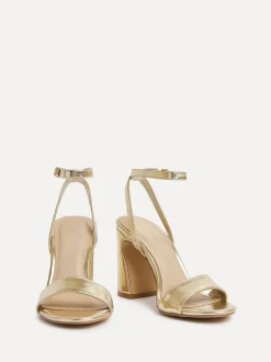 Or - Sandales Linzi Trance à talon carré