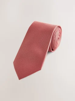 Orange - Ajusté - Cravate texturée
