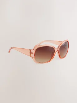 Orange - Lunettes de soleil à découpe effet dégradé