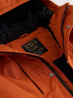 Orange - Parka Résistant à la douche doublée de polaire (3-16ans)