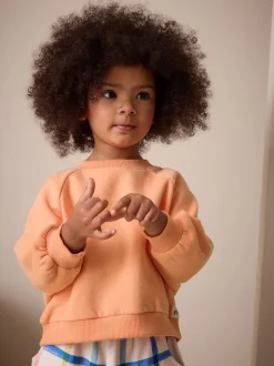 Orange - Sweat à col ras du cou (3mths-7yrs)