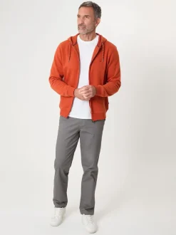 Orange - Sweat-shirt à capuche Saltwell zippé