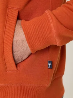 Orange - Sweat-shirt à capuche Saltwell zippé