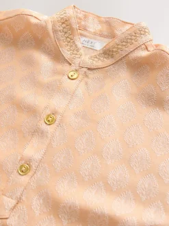 Orange clair EMB - Kurta (3mths-16yrs)