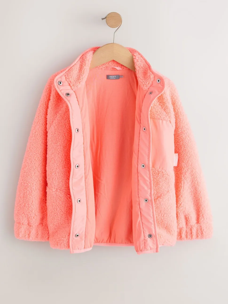 Orange corail - Veste en polaire boutonnée (3-16ans)