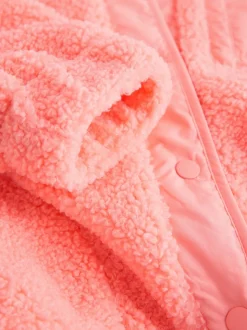 Orange corail - Veste en polaire boutonnée (3-16ans)