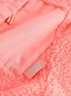 Orange corail - Veste en polaire boutonnée (3-16ans)