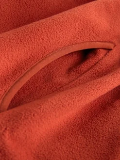 Orange rouillé - Polaire Polar zippée Hokusai sous licence graphique en entonnoir