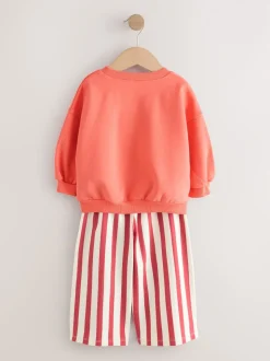Orange Squeeze the Day - Ensemble Sweat-shirt et Pantalons Amples (3mois-7ans)