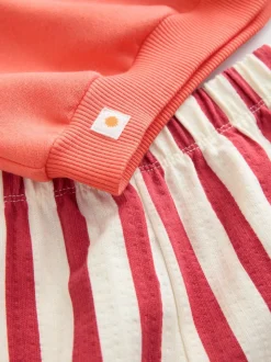 Orange Squeeze the Day - Ensemble Sweat-shirt et Pantalons Amples (3mois-7ans)