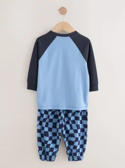 Orange/Dinosaur marine - Lot de 3 pyjamas oversize (9mois-10ans)