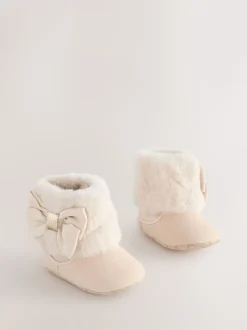 os - Baker by Ted Baker Bébé Filles Faux Fur Trim Padders Bottes