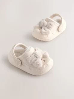 os - Chaussons sabots doublés de fausse fourrure