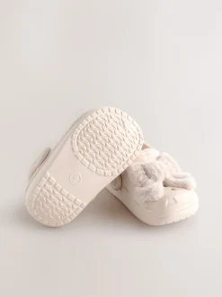 os - Chaussons sabots doublés de fausse fourrure