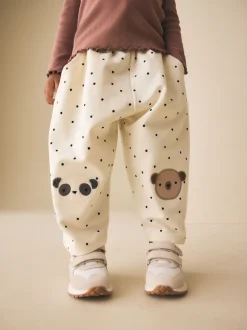 Ours blancs Mono à pois - Pantalons avec ornements style tonneau (3mois-7ans)