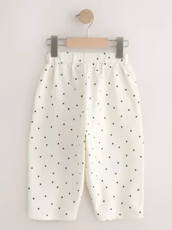 Ours blancs Mono à pois - Pantalons avec ornements style tonneau (3mois-7ans)