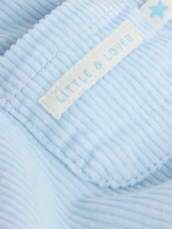 Ours bleu - Ensemble salopette et body en velours côtelé (0mois-2ans)