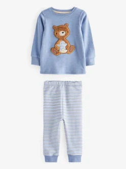 Ours bleu clair - Lot de 3 pyjamas Snuggle (9mois-6ans)