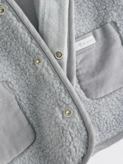 Ours gris - Cosy Borg Veste Bébé en laine polaire