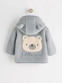 Ours gris - Cosy Borg Veste Bébé en laine polaire