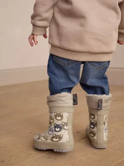 ours marron - Bottes en caoutchouc thermique Thinsulate™ avec extrémité doublée