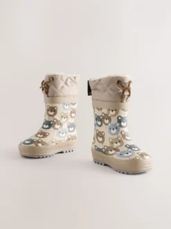 ours marron - Bottes en caoutchouc thermique Thinsulate™ avec extrémité doublée