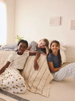 Ours rayé Bleu/Neutre - Lot de 3Joggings pyjama (3-16ans)