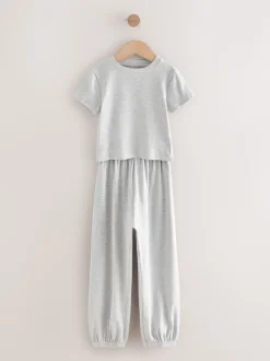 Ours rayé Bleu/Neutre - Lot de 3Joggings pyjama (3-16ans)